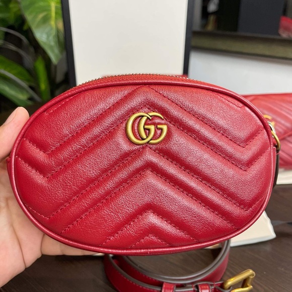 Gucci Maltese Mamont 3 in 1 Fanny belt in red - Picture 2 of 9